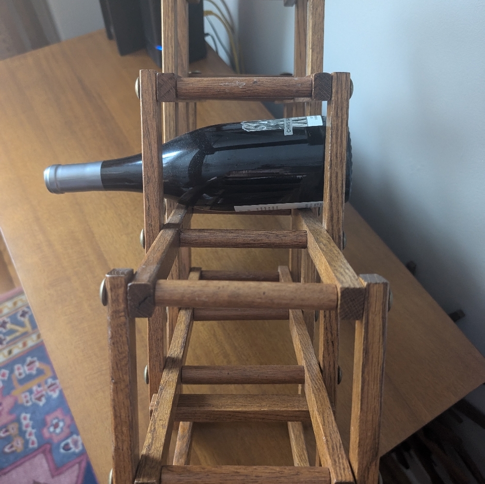 Vintage Collapsible Wood Wine Rack - Picture 8 of 9